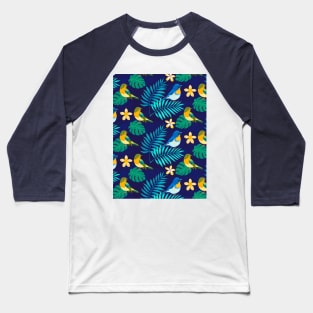 Tropical pattern with birds Baseball T-Shirt